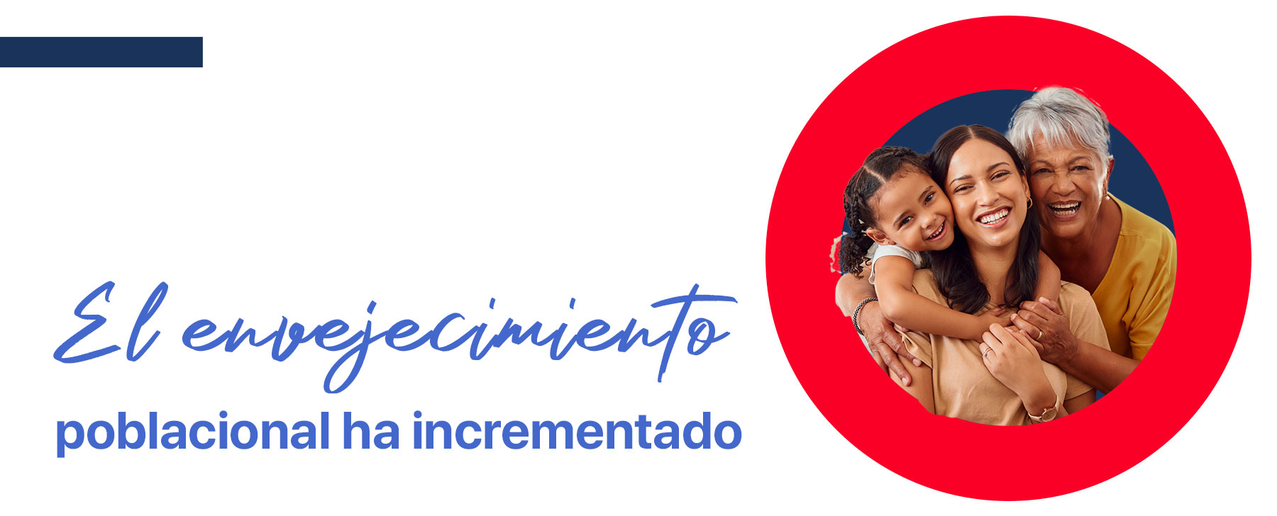 El envejecimiento poblacional ha incrementado en la población mundial