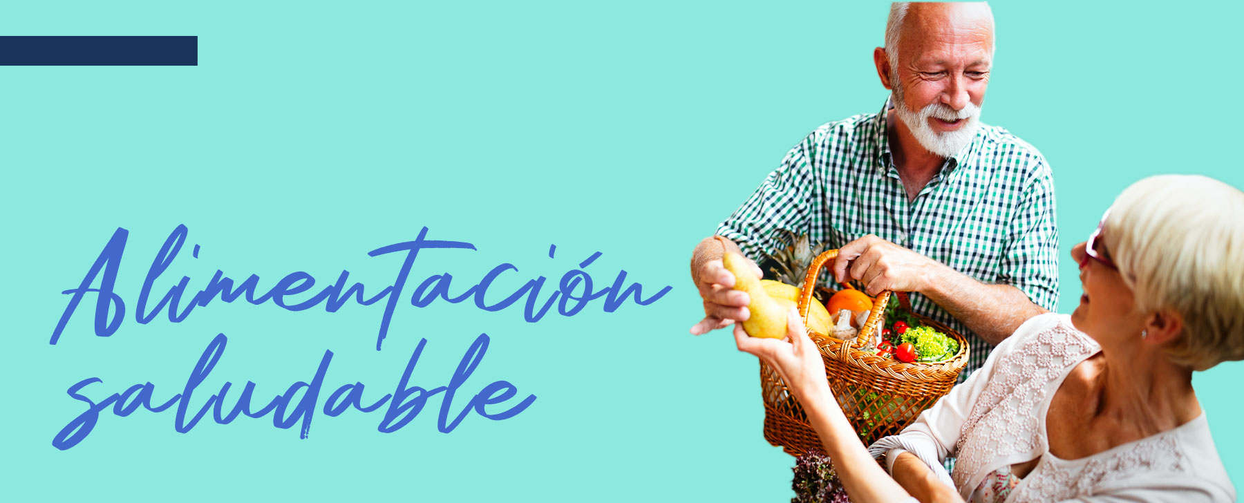  La alimentación saludable es fundamental para un envejecimiento saludable.